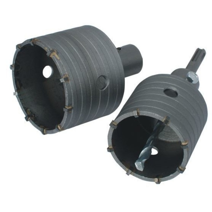 Set 2 burghie pentru beton, Beast, 65/80mm, Negru