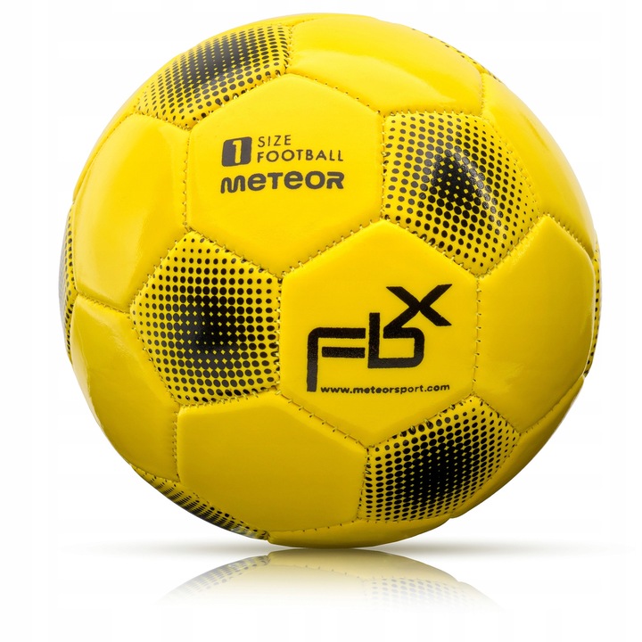 Minge De Fotbal, Meteor, Fbx Mini, Galben Neon, Antrenament, Pentru Gazon Natural, Material Pvc, Recreativ, Produs De Cea Mai Inalta Calitate