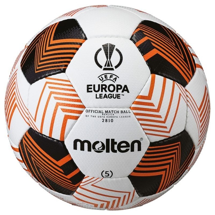 Футболна топка, разтопена, UEFA Europa League 2023/24, полиуретан, 5
