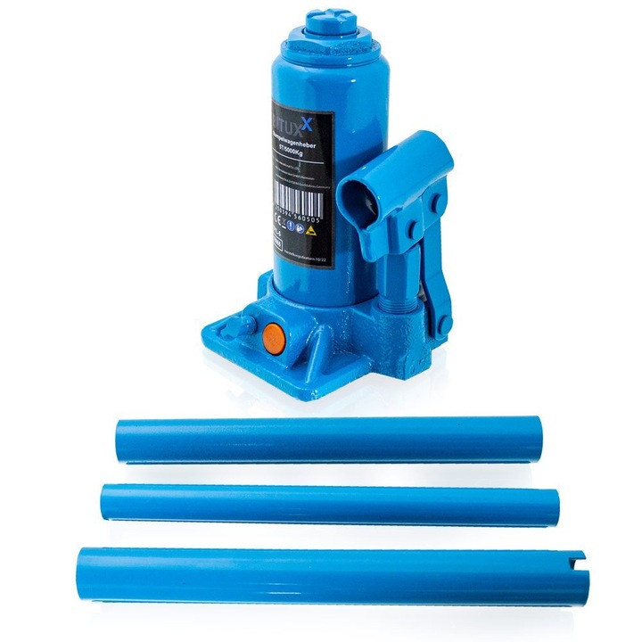Cric hidraulic, Bituxx, otel, negru/albastru, mare
