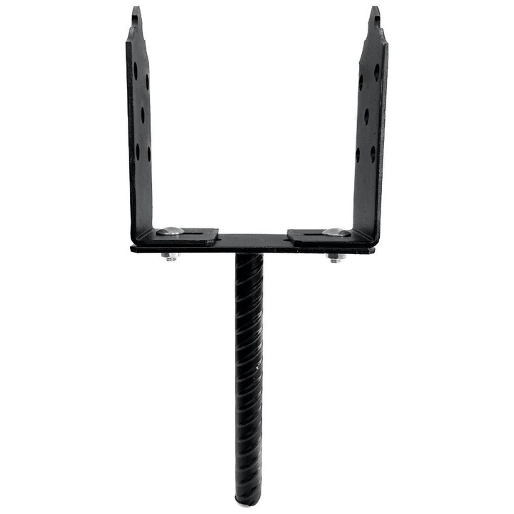 Suport pentru stalp UN, 0-200 mm, negru