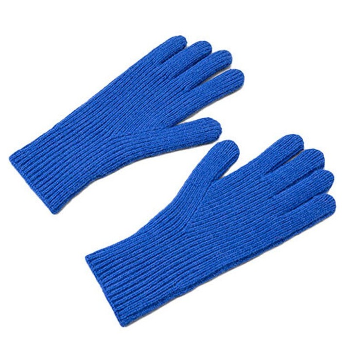Unisex kesztyu kivagasokkal, Hurtel, Polieszter/Nylon/Akril, Univerzalis, Kék, One-Size