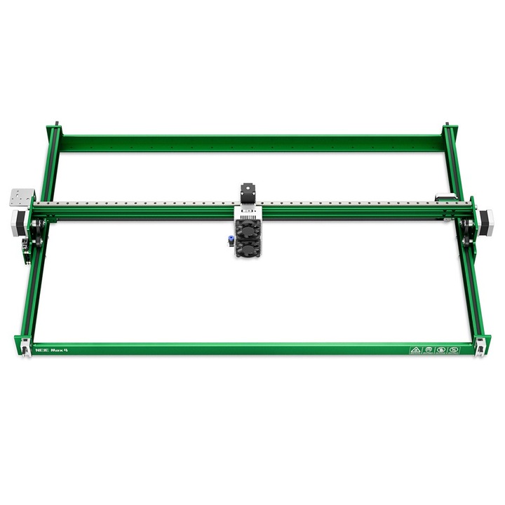 Машина за лазерно гравиране NEJE Max 4, лазерен модул E80, мощност на лазера 24 W, безжично управление GRBL, драйвер на двигателя по Z-ос, автоматична въздушна помощ, фокус 0, 1*0, 1 мм, 4-осно управление, работи вертикално, 750* 460 мм
