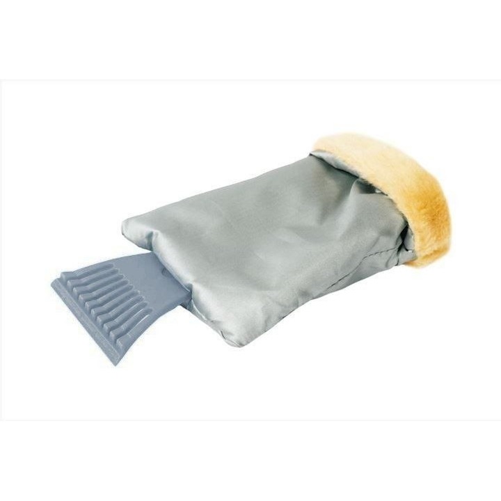 Racleta cu manusa pentru curatare ferestre, Beast, Blana/Nylon, Gri/Bej