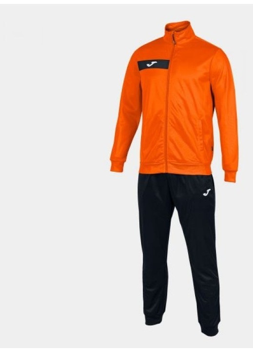 Férfi sporttréningruha, Joma, Columbus kamionruha, szintetikus, sárga/fekete, Fekete/Narancssárga