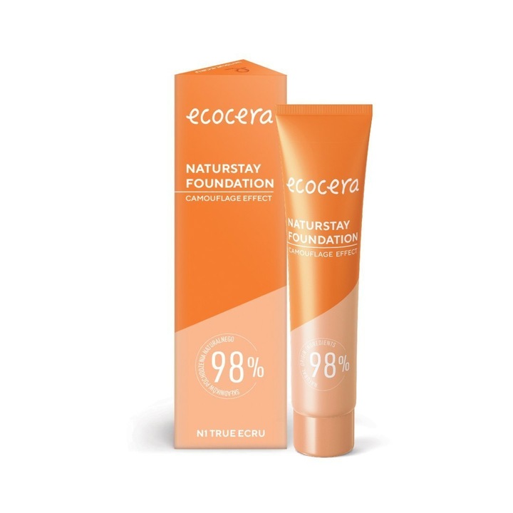 Фон дьо тен, Ecocera, Сатенен ефект, 30 мл, T1 True Ecru