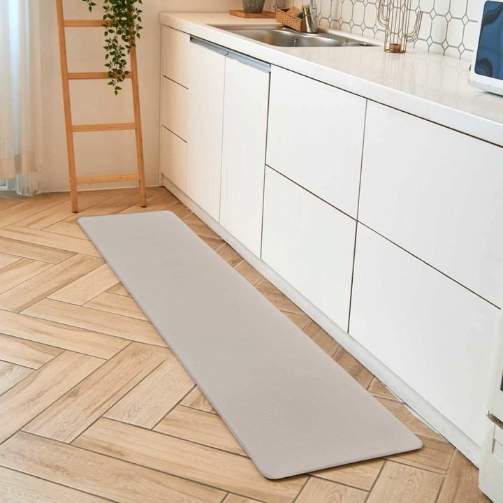 Futószőnyeg konyhába, Innohouse, PVC, bézs/szürke, 46 x 124 cm