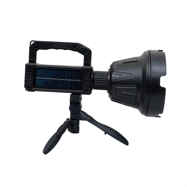 Lanterna cu incarcare solara, 6 moduri de iluminat, USB si trepied W5110 / ZTS 8203