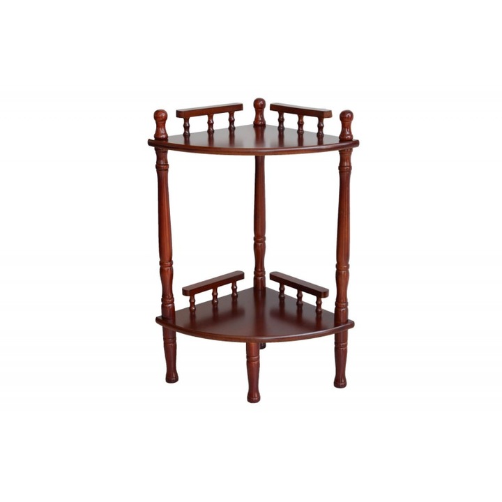 Raft Iris esenta lemn 40x67x40 cm 2 polite nuanta maro lucios