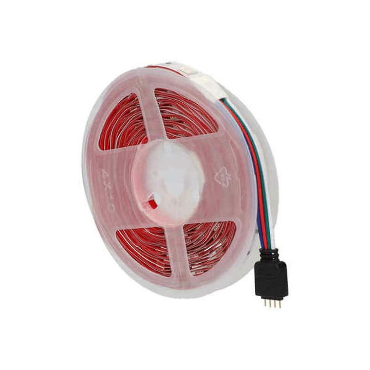 Лента, със светодиоди, RGB, 240V, 24W, IP20, 10M, бяла