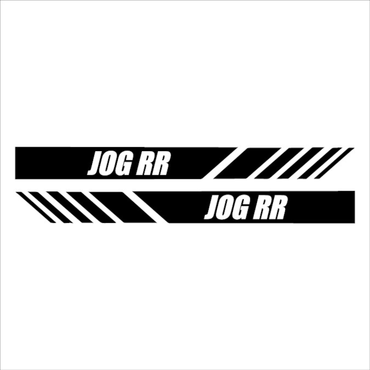 Matrica x2, Yamaha Jog RR Stripe, fekete, 25 cm