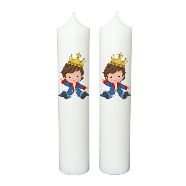 Lumanare Botez Micul Print H40cm D6cm
