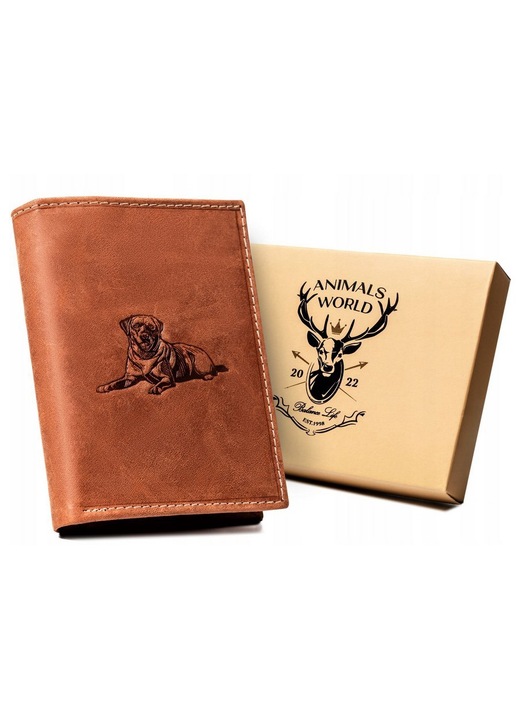 Férfi pénztárca, Alawys Wild, Bőr, Barna