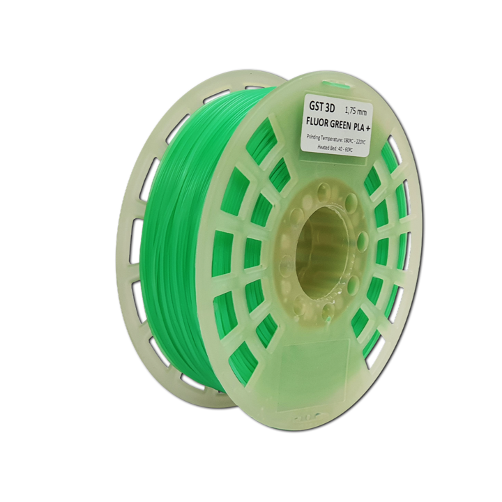 Filament 1.75mm PLA+ bobina 1kg culoare verde fosforecent