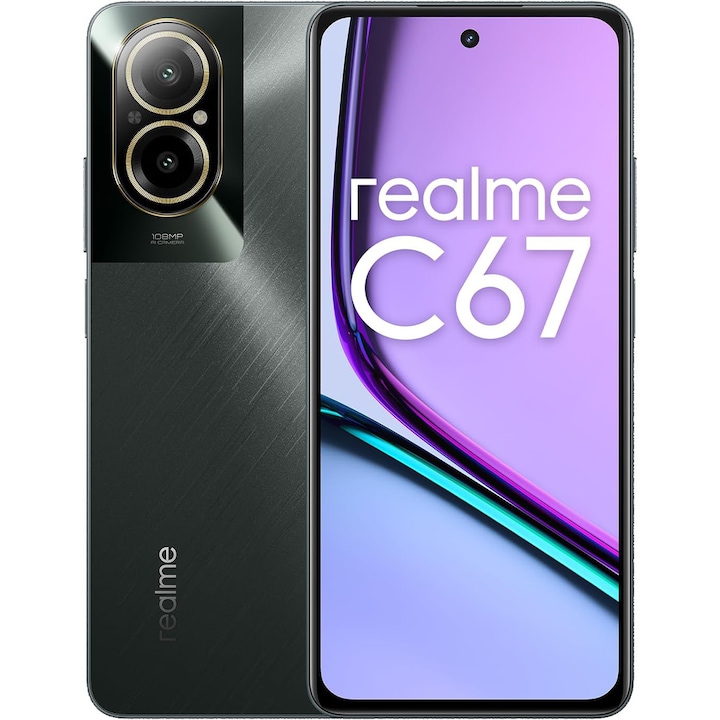 Мобилен телефон Realme C67, 8GB RAM, 256GB, черен
