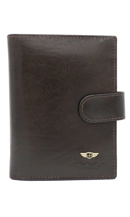 Férfi bőr pénztárca, Peterson, Bizz, barna, One size INTL