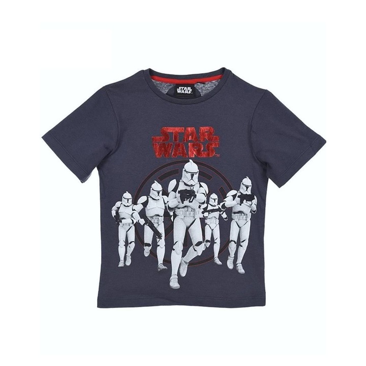 Tricou baieti Star Wars gri inchis 4 ani
