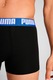 Puma, Set de boxeri cu banda logo in talie - 2 perechi, Rosu/Negru/Albastru