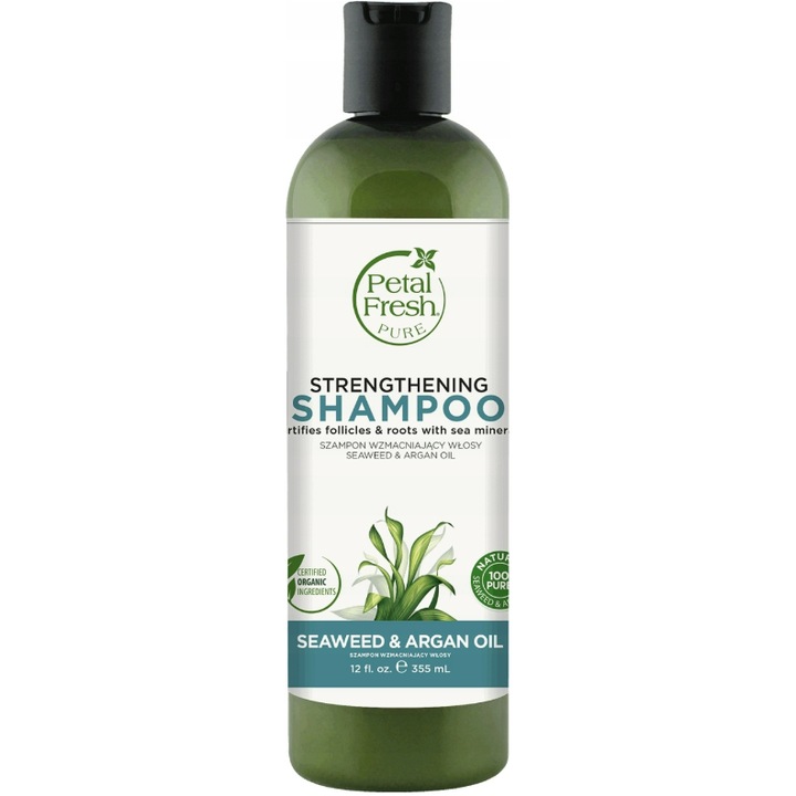 Sampon de intarire Petal Fresh, Ulei de Argan/Alge, 355 ml