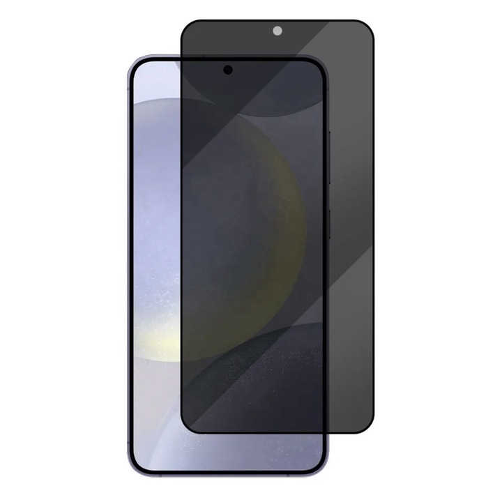Folie sticla securizata privacy, compatibila cu Samsung Galaxy S24+, Full Cover