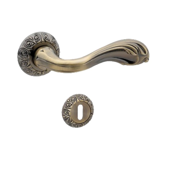 Maner usa interior ANTIGO A-38-20 bronz antic cu rozeta de cheie