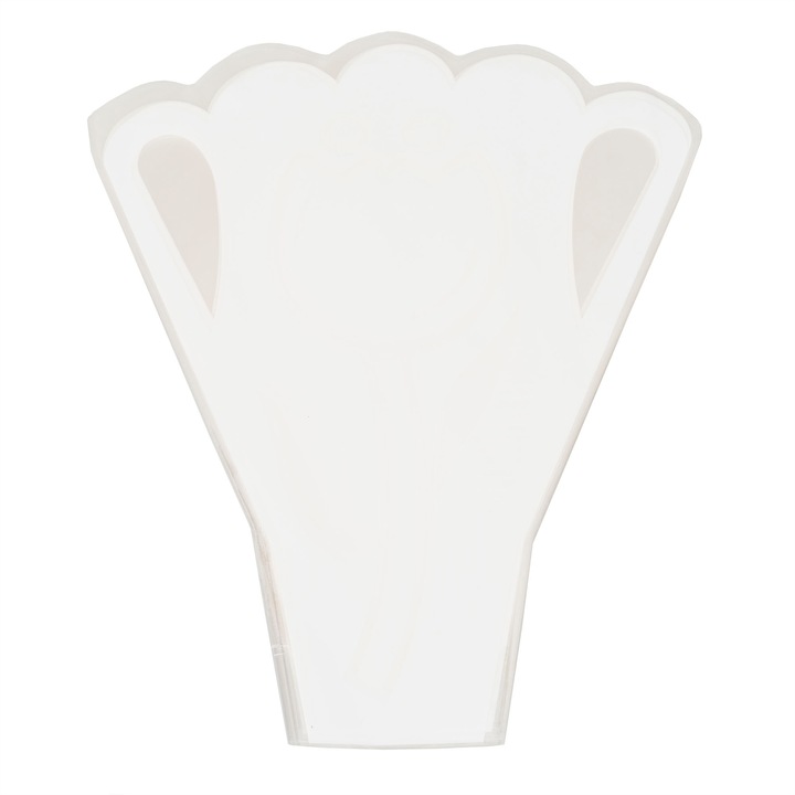 Ambalaj ghiveci lalea, culoare alb, 50x11,5 cm, 20/set, B.S.P. / SL001_A