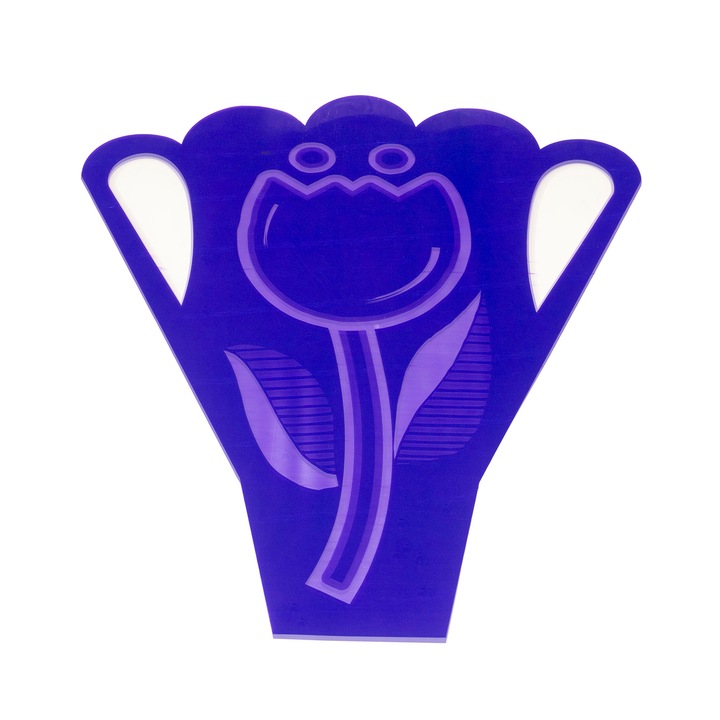 Tulipán virágcserép csomagolás, lila szín, 50x11, 5 cm, 20/szett, BSP / SL001_MV