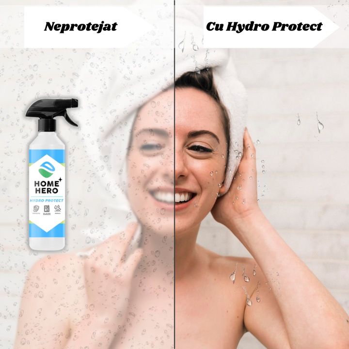 Set 3 x Solutii cu efect Hidrofob de lunga durata, Pachet HoReCa, Sticla si Inox, HydroProtect, Home Hero, 5000 ml