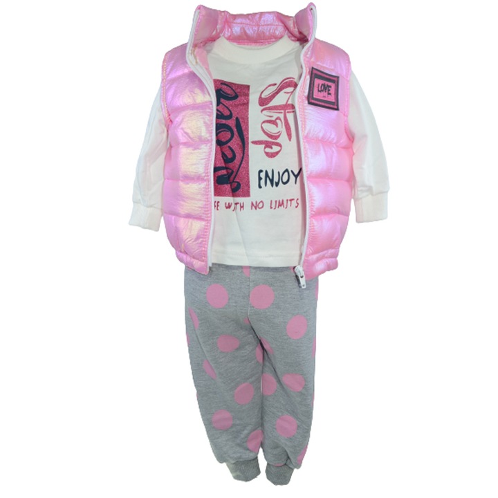 Compleu din 3 piese pentru fete Minijunior MJ0125-92, Roz 94524