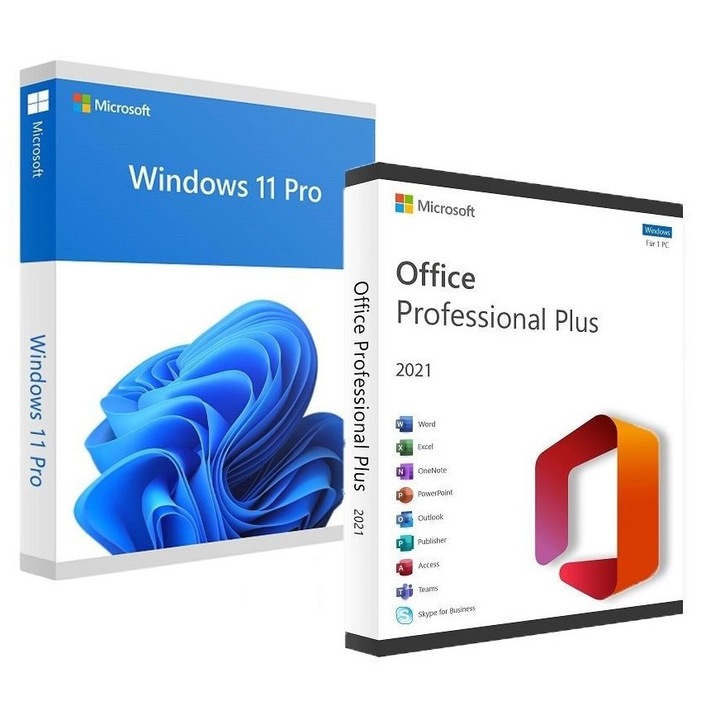 Licenta Microsoft® Windows 11 Professional, USB + Licenta Microsoft® Office 2021 Professional Plus, USB, Limba Romana