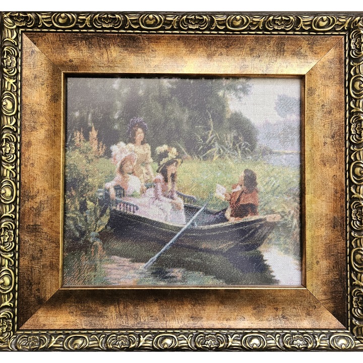 Goblen cusut Plimbare romantica, 26 x 22 cm, 40 de culori