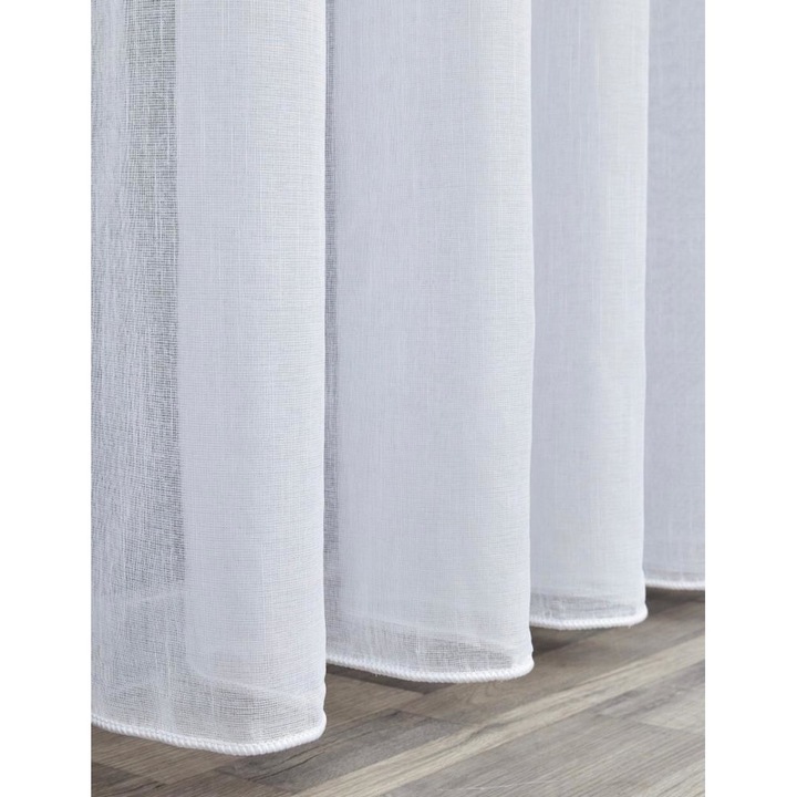 Ленена завеса, бяла, Д 500 х В 250