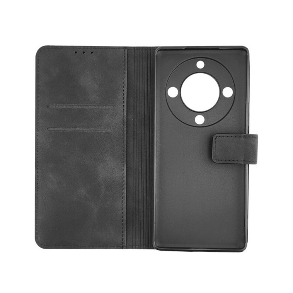 Husa carte compatibila cu Honor Magic 5 Lite, Stylish Book, acoperire completa, clema cu inchidere magnetica, 3 compartimente interioare de tip buzunar, Negru