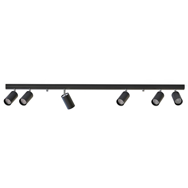 EYE SPOT VI mennyezeti lámpa, hossza 119 cm, fekete