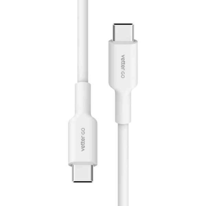 Cablu de incarcare USB-C / USB-C 5A 100W Vetter Go 1m alb