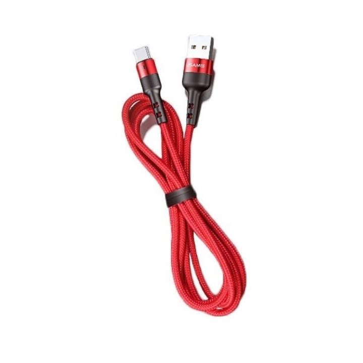 Cablu de incarcare USB / USB-C 3A 1m USAMS U26 rosu