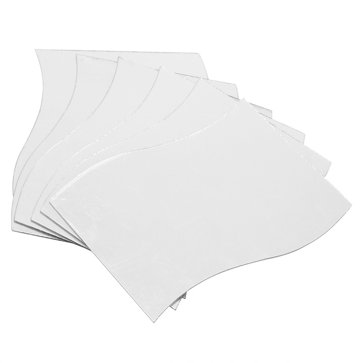 6 db dekoratív akril tükör készlet, CBD CORAL BEST DALS, 19 cm x 17 cm, hullámminta, öntapadó