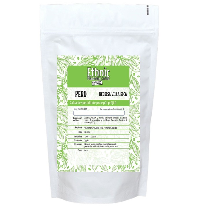 Cafea de specialitate, prajita si macinata, Peru Finca Negrisa, Ethnic Plantation Coffee, 250g