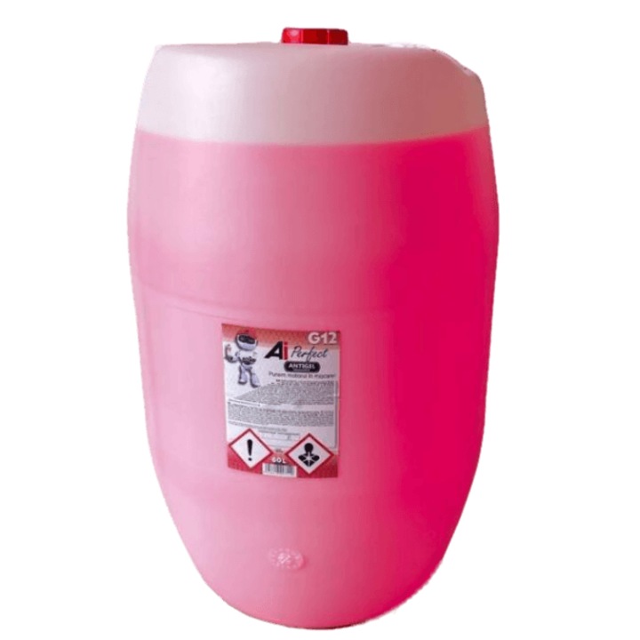 Antigel concentrat AI PERFECT G12, roz, volum 60 litri, raport diluare 1:1, temperatura minima acceptata -32 Celsius
