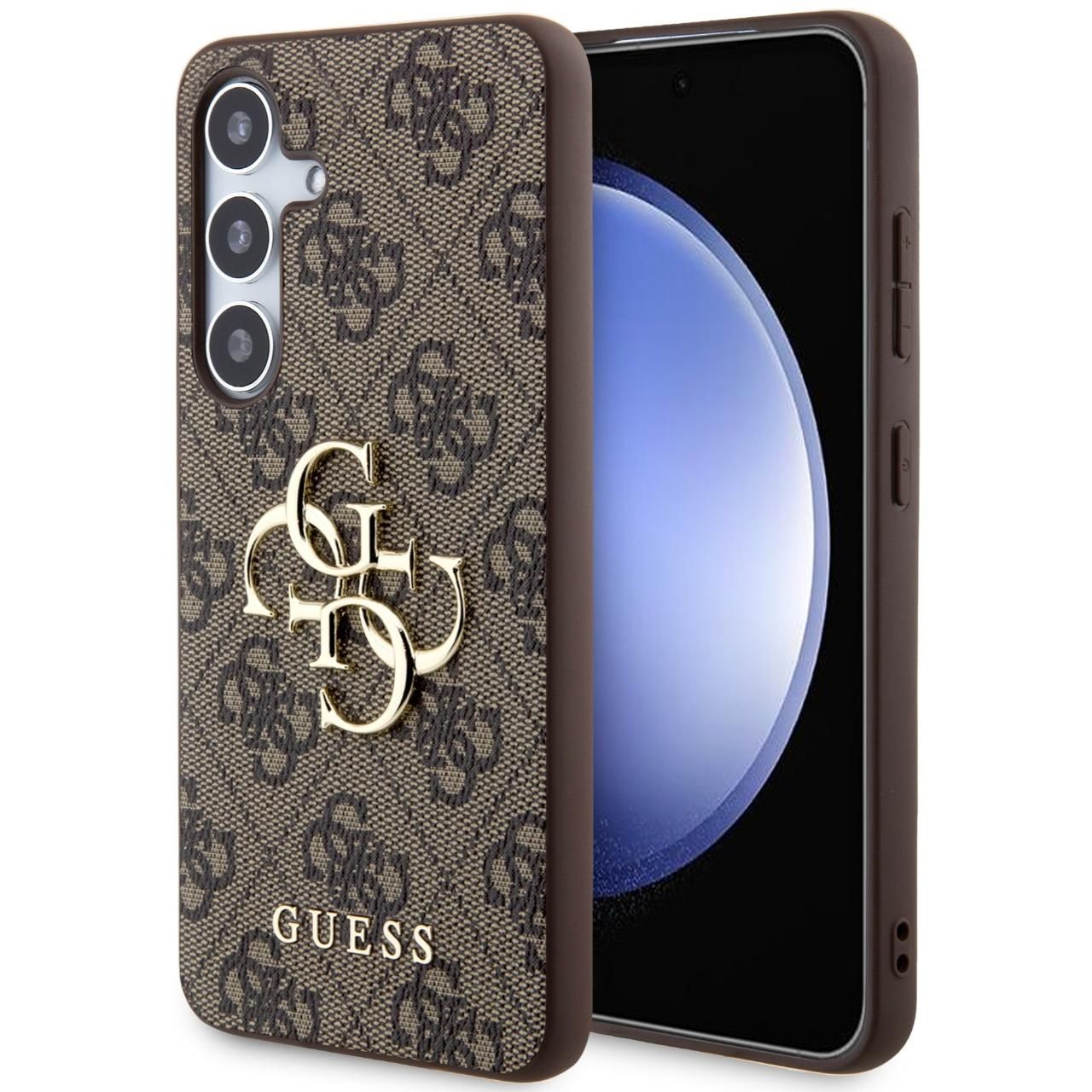 Husa de protectie Guess 4G PU Leather Big Metal Logo pentru Samsung Galaxy S24, Brown