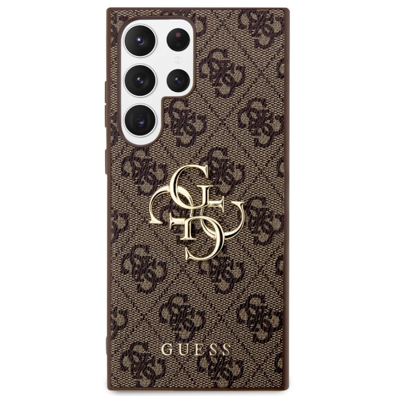 Husa de protectie Guess 4G PU Leather Big Metal Logo pentru Samsung Galaxy S24 Ultra, Brown