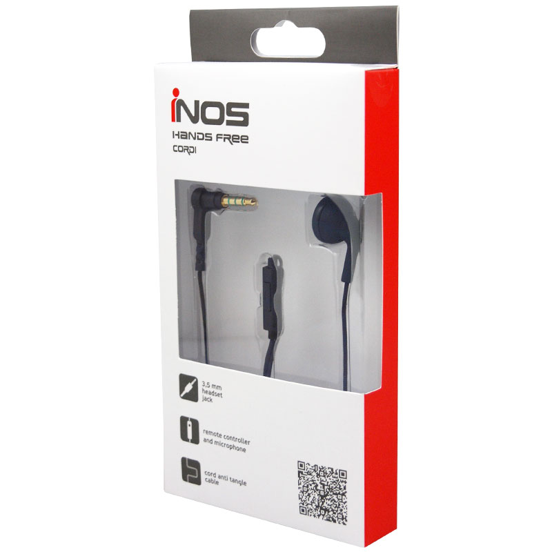 Casti handsfree, Inos, 10 mW, 1.2 m, Negru