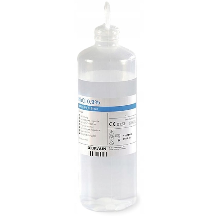 Физиологичен разтвор, B.BRAUN, Ecolav, NaCl 0, 9%, 500 ml, прозрачен