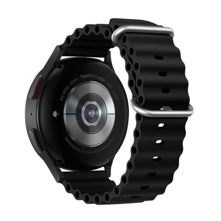 Xiaomi Watch S1 / Watch S1 Active съвместима каишка за смарт часовник - F- Design FS01 - черна силиконова каишка (ширина на каишката: 22 mm)