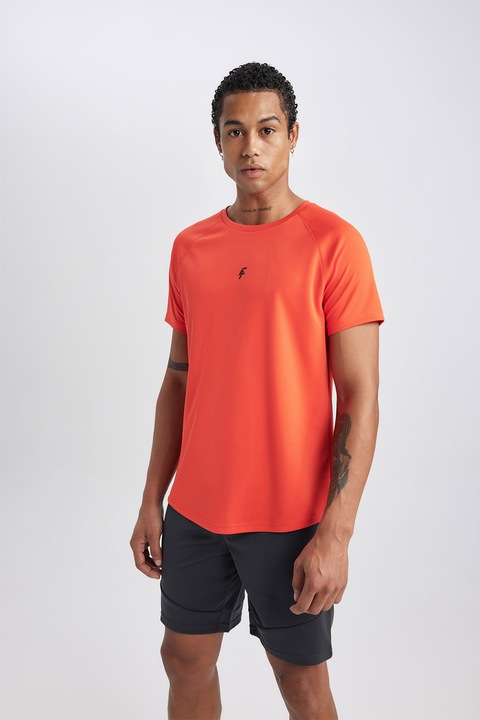 DeFacto, Tricou cu decolteu la baza gatului, Portocaliu mandarina