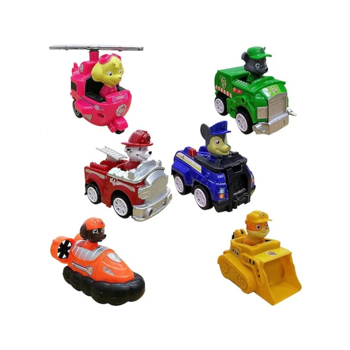 Комплект от 6 колички Virtual Trend, от анимационния филм Paw Patrol