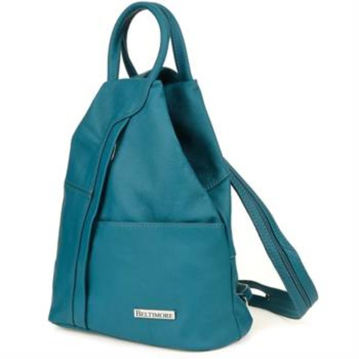 Дамска раница, Beltimore, Кожена, Син