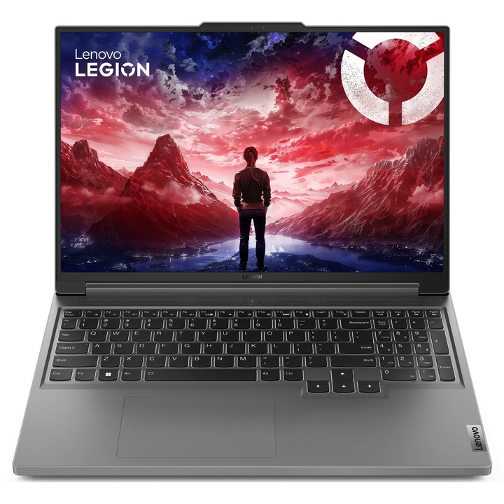 Лаптоп Lenovo Legion Slim 5 16AHP9 с AMD Ryzen 7 8845HS (3.8/5.1GHz, 16M), 16 GB, 512GB M.2 NVMe SSD, NVIDIA RTX 4060 8GB GDDR6 DLSS 3, Windows 11 Pro ESD, Сив