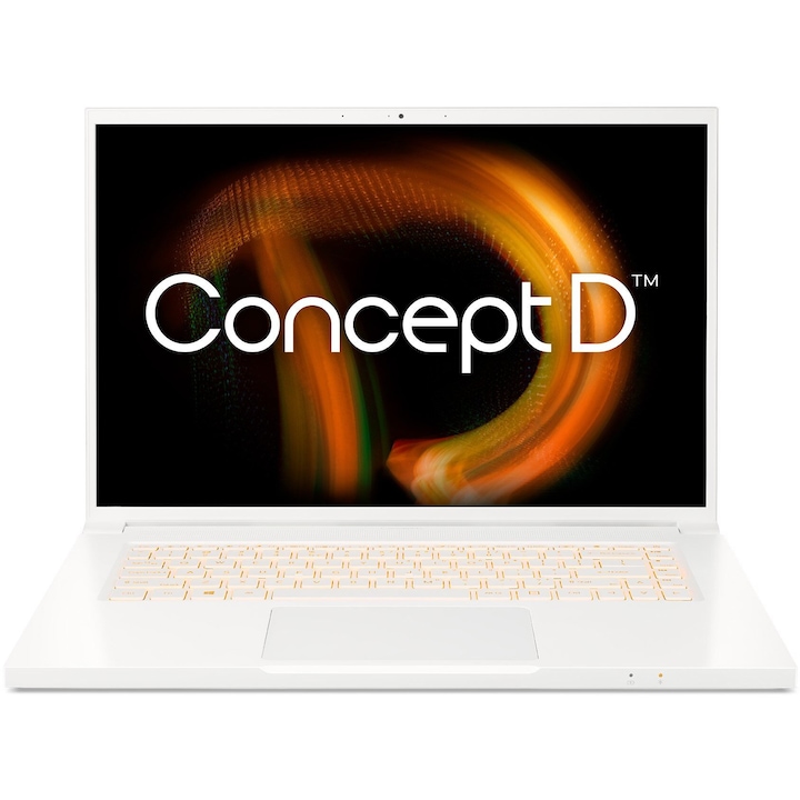 Лаптоп Acer ConceptD 3 CN316-73G-795U с Intel Core i7-11800H (2.4-4.6GHz, 24M), 16 GB, 1TB M.2 NVMe SSD, NVIDIA RTX 3050 Ti 4GB GDDR6, Free DOS, Бял
