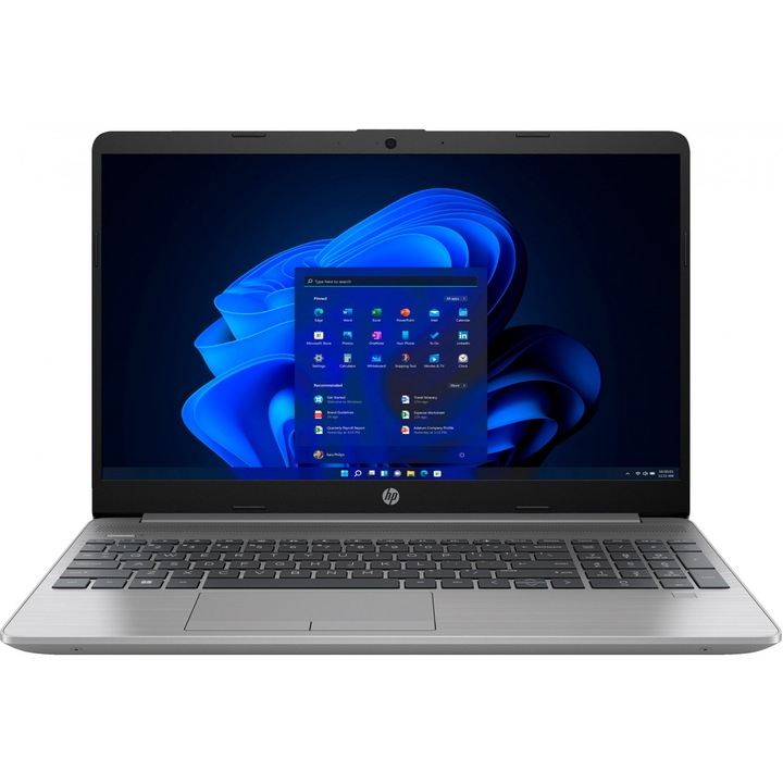 Laptop HP 250 G9, 15.6" Full HD, Intel® Core™ i5 1235U pana la 4.4 GHz, 16 GB RAM DDR4, 512 GB SSD, Intel Iris Xᵉ Graphics, Windows 11 Home, Silver DDR4